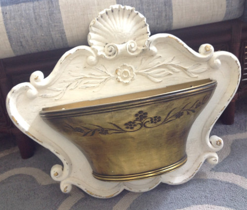 Vintage syroco wall pocket - syroco,