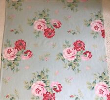 USED 53cm L x 106cm W Cath Kidston Antique Rose on Duck Egg Light Cotton Fabric
