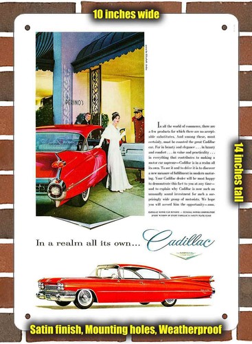 Metal sign 1959 cadillac - metal,
