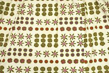 A length of 'Poinsettia' fabric by Lucienne Day for Heal's, 1966, green & purple