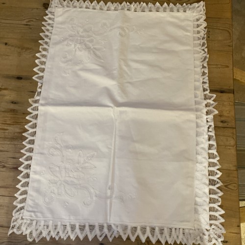 White cotton and lace - cotton,