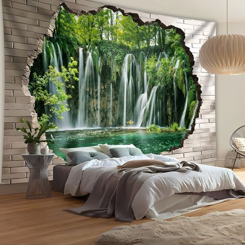 Large forest waterfall - large,