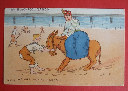 Old comic seaside - s.e.s., beach