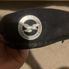 Air Cadet Beret Used With Badge In Good Condition Might Need Moulding