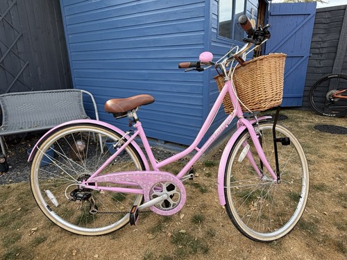 Ladies shopping bike with - shopping,