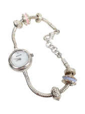 Accurist Charmed Memories Silver Bracelet Plated Watch With Charms in Box
