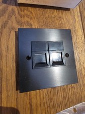 Forbes & Lomax 2 gang RJ45 Antique Bronze finish socket