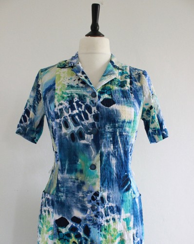 Vintage 1980s tea - dress, button