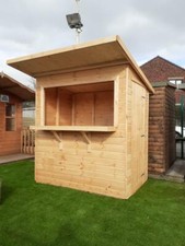 6x4 GARDEN BAR DRINKS HUT SHIPLAP T&G FACTORY SECONDS SERVING KIOSK DOOR RIGHT