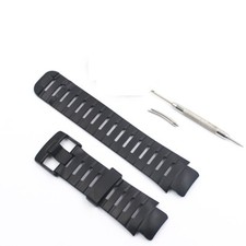 Elastomer Black Rubber Strap band bracelet 2 pin+tool fits SUUNTO X LANDER watch