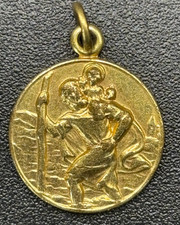 Vintage Gold Tone Christian St