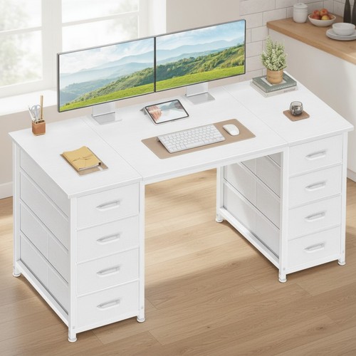 Modern white computer - modern, desk