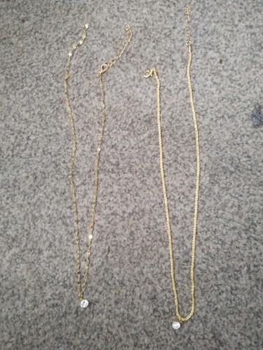 18k gold necklace - 18k, x2