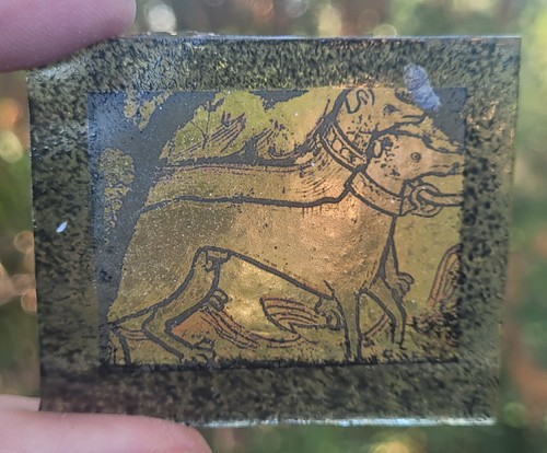 Stained glass greyhound dogs - stained,