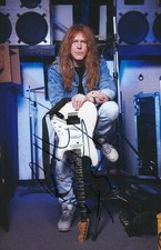 JANICK GERS   - GUITARIST - IRON MAIDEN - HAND SIGNED 12x8 PHOTO
