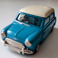 Mini Cooper S - Greenish Blue / White, 1/43, by S. R. C. Models. White Metal.