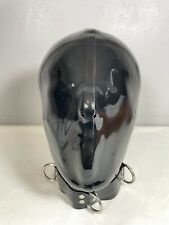 Rubber Latex Full Face Hood with No Eyes, No Mouth just Nose Holes