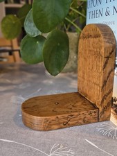 Oak bookend pair