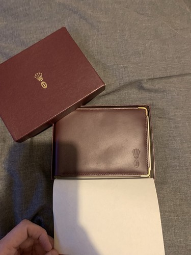 Vintage rolex leather wallet - leather,