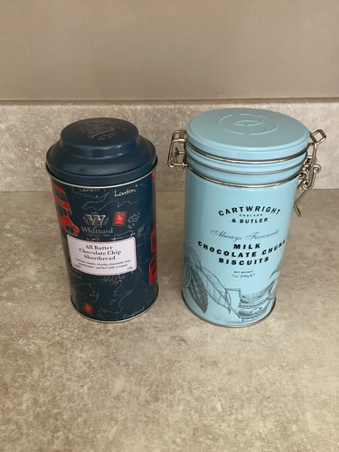 Empty biscuit tins - empty,