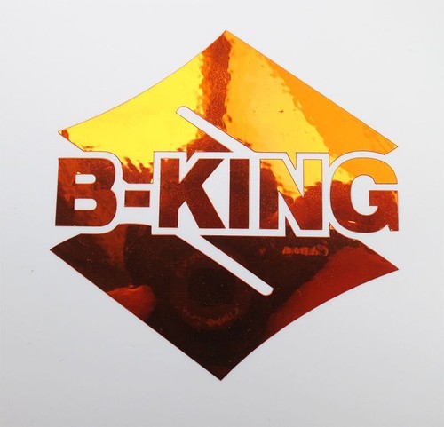 King orange chrome decals - orange,