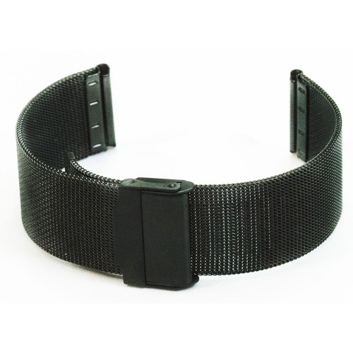 Black fine mesh watch bracelet - mesh,