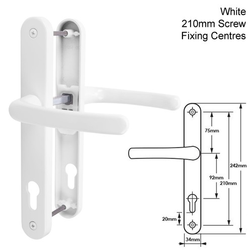Upvc door handle - white, pz