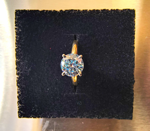 14ct gold 92g solitaire - 1.92g,