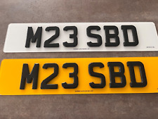 Personalised Number Plate M23 SBD - On retention with 4D Gel plates