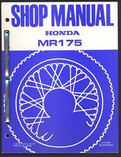 Honda MR175 Elsinore (75-77) Factory Shop Manual Service Repair Book MR 175 FH96