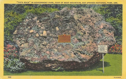 Tufa rock hot springs - rock, national