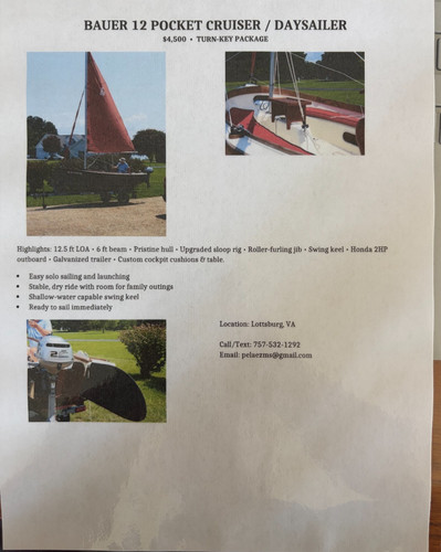 Bauer sailboat with - bauer, 12