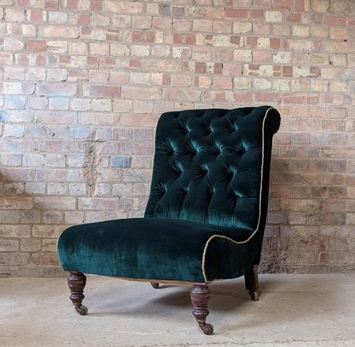 Antique victorian green velvet - green,