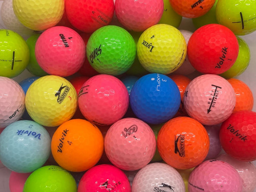 Multicoloured golf balls - balls, mix