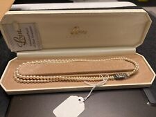 Lotus champagne Pearl necklace double strand original box