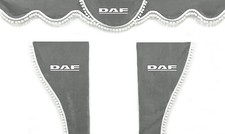 Truck Curtains Grey with White