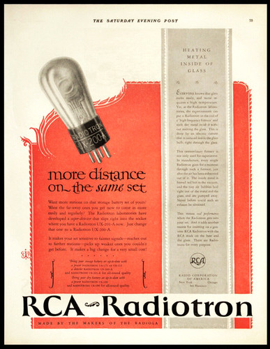 1927 rca radiotron radio - rca,