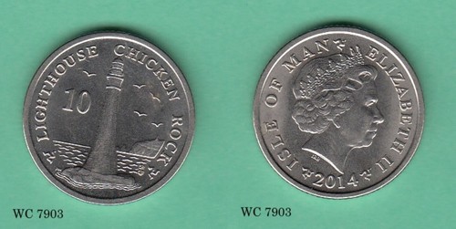 Isle man 10p ten - of,