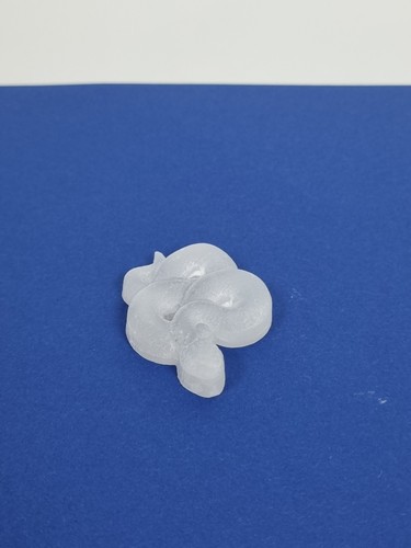 Selenite carved snake figurine - selenite,