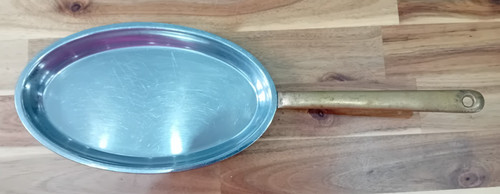 Vintage copper oval gratin - vintage, au