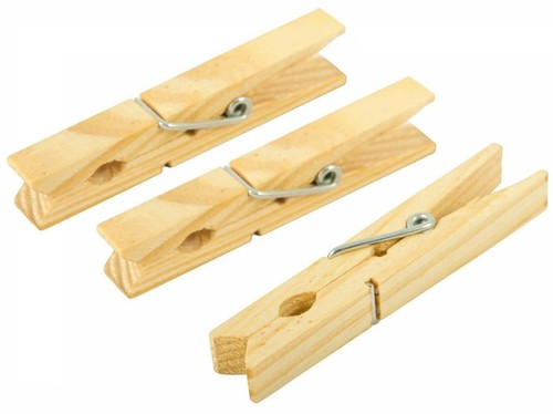 Wooden cloth pegs rust free - wooden,