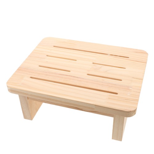 Low wood stool - wood, small