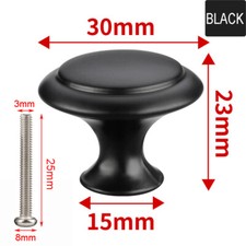 2-24Pcs Door Knobs Cabinet Handles Cupboard Drawer Kitchen Stainless Steel DIY