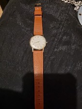 Stunning 1954 Solid 9ct Gold Oversize Linen Dial Rolex Precision Wristwatch