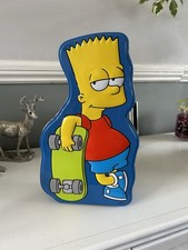 The Simpsons Bart Simpson  Tin Vintage 2004- 13 Inches Height RARE SIMPSONS TIN