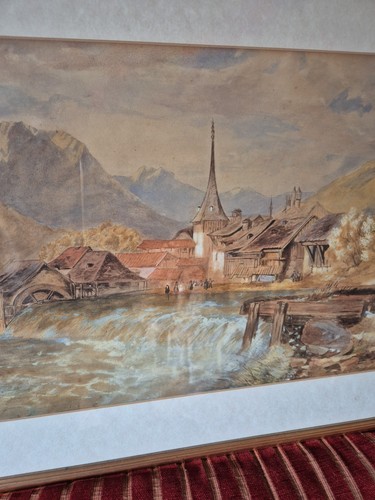 Signed victorian watercolour - signed,