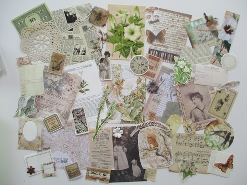 Vintage neutral paper ephemera - vintage,
