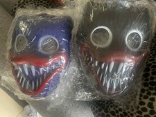 Huggy Wuggy Party Masks for Kids Birthday Party Horror Cosplay, blue and black 