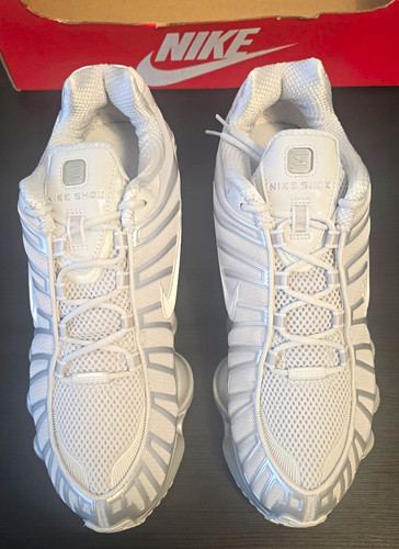 Nike shox white mesh lace - white,