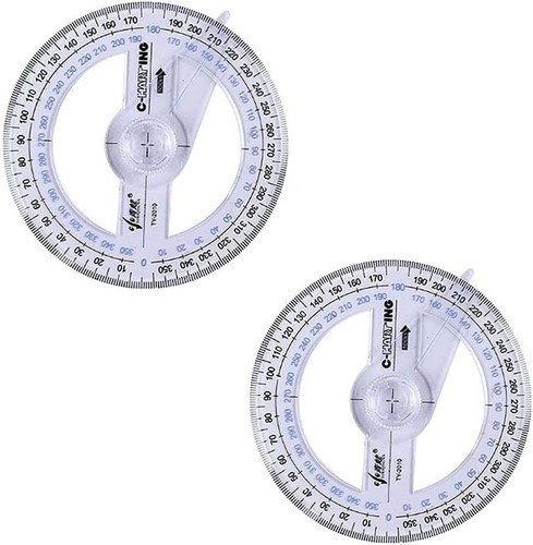 2pcs 360 degree protractor - , 360-degree